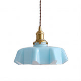 Floral Retro Glas Hanglamp – Vintage Elegant met Tijdloze Charme
