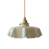 Floral Retro Glas Hanglamp – Vintage Elegant met Tijdloze Charme