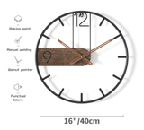 FusionClock | Moderne ronde grote ijzeren wandklok