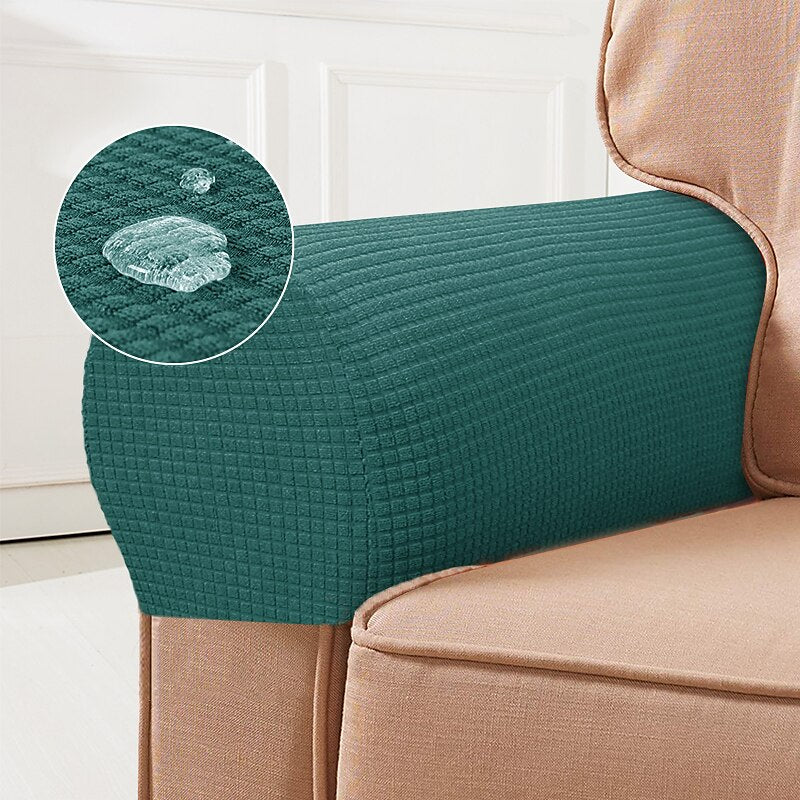 Stretch Armleuninghoezen – Spandex Hoezen voor Stoelen & Fauteuils, Set van 2, Bordeaux