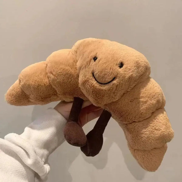 Cadeau Pop Croissant Knuffel - Lachend Brood Kussen