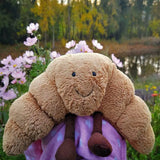 Cadeau Pop Croissant Knuffel - Lachend Brood Kussen