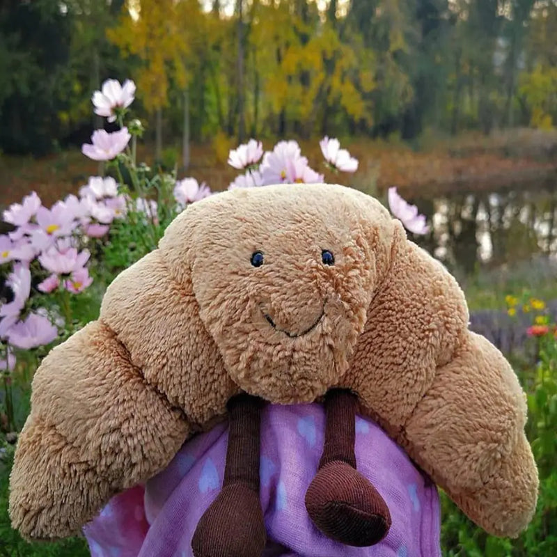 Cadeau Pop Croissant Knuffel - Lachend Brood Kussen