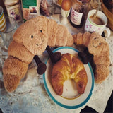 Cadeau Pop Croissant Knuffel - Lachend Brood Kussen