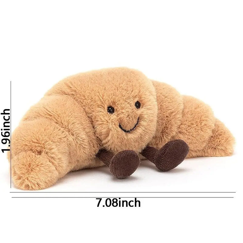 Cadeau Pop Croissant Knuffel - Lachend Brood Kussen