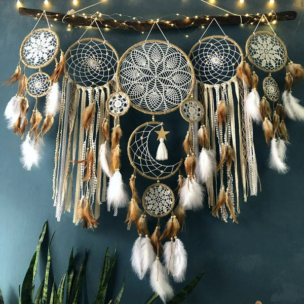Boheemse Dromenvanger Set - Handgeweven Decoratie | 5 Stuks