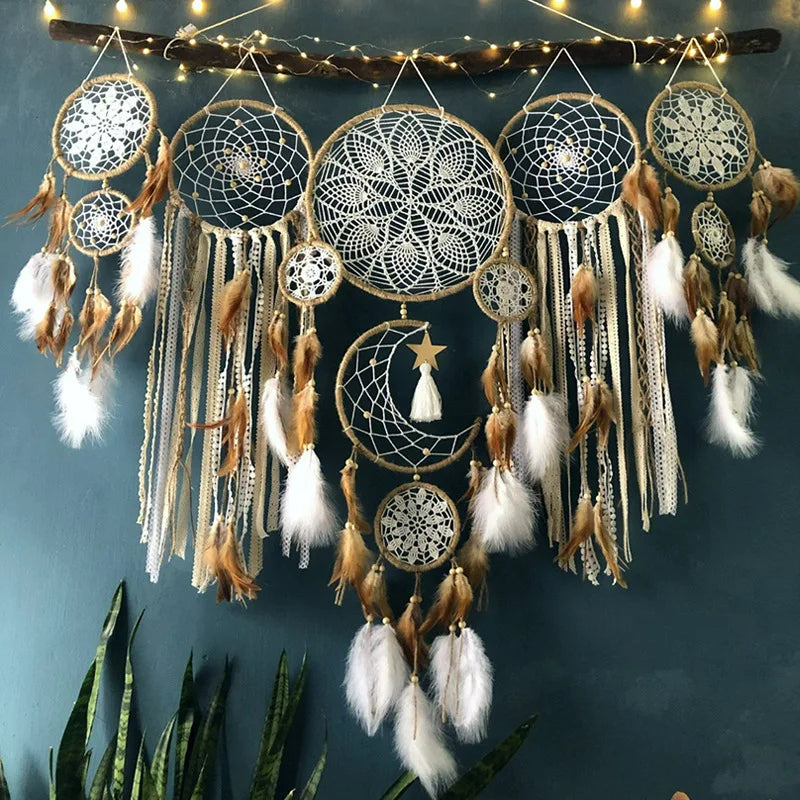 Boheemse Dromenvanger Set - Handgeweven Decoratie | 5 Stuks