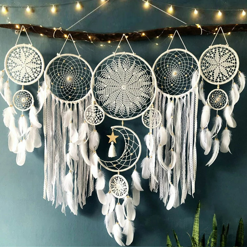Boheemse Dromenvanger Set - Handgeweven Decoratie | 5 Stuks