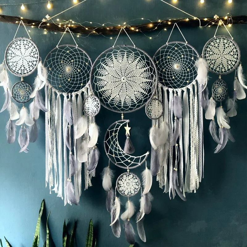 Boheemse Dromenvanger Set - Handgeweven Decoratie | 5 Stuks