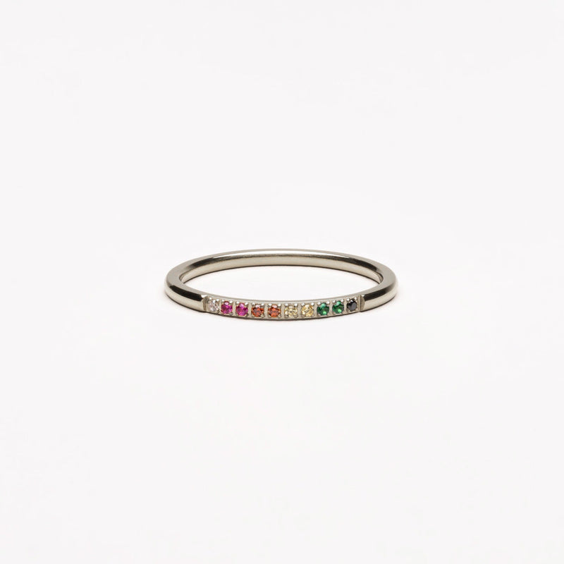 Gouden Ring met Kleurrijke Stenen – Solene