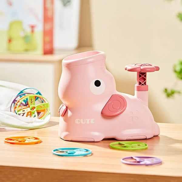 Vrolijke Varkens Frisbee Set - Actief Buitenspeelplezier