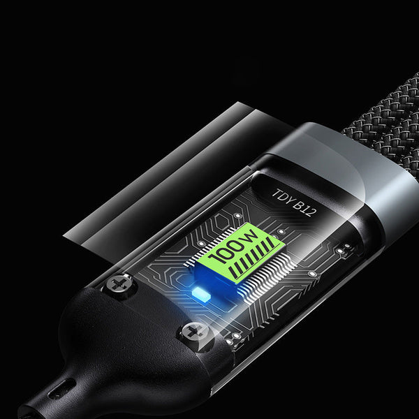 🔥3-in-1 100W Transparant Snelladerkabel