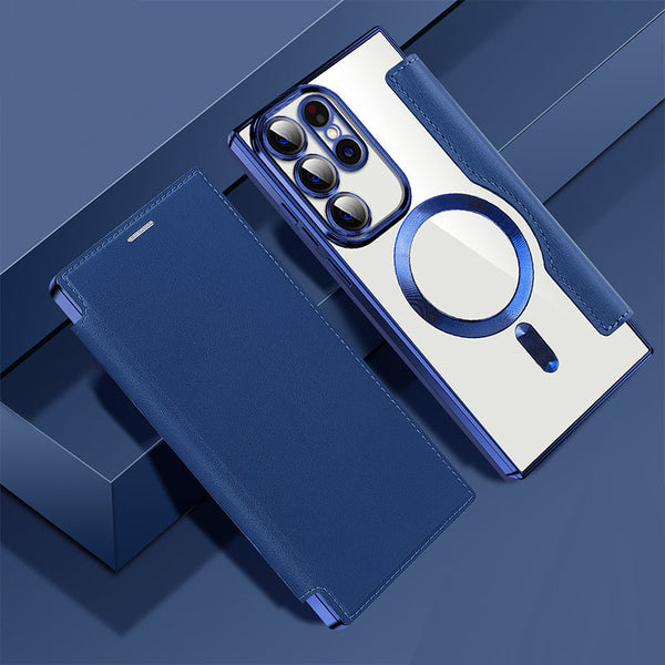 📱2024 Nieuwe Leren Gestructureerde Flip Telefoonhoes voor Samsung
