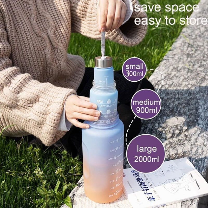 3-IN-1 Motivatie Waterfles