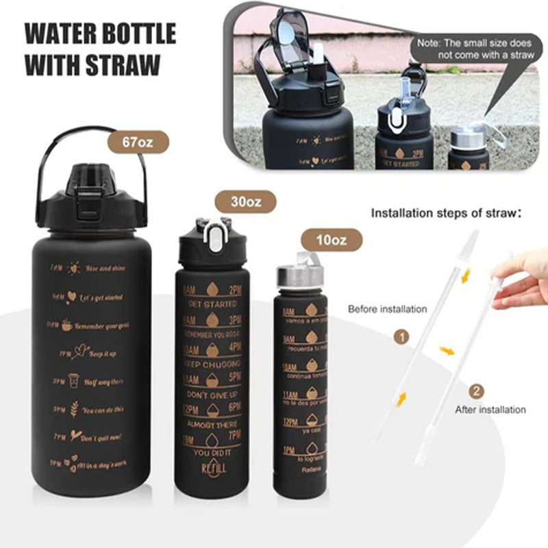 3-IN-1 Motivatie Waterfles