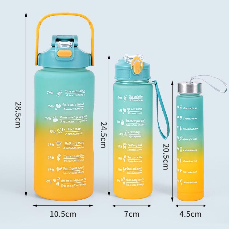 3-IN-1 Motivatie Waterfles