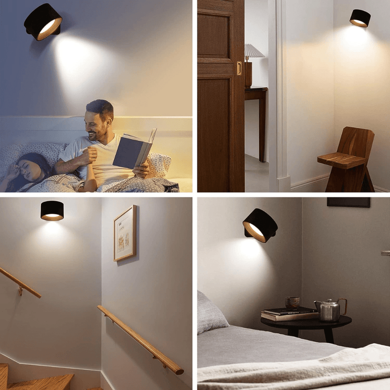 Draadloze 360° Oplaadbare LED Wandlamp