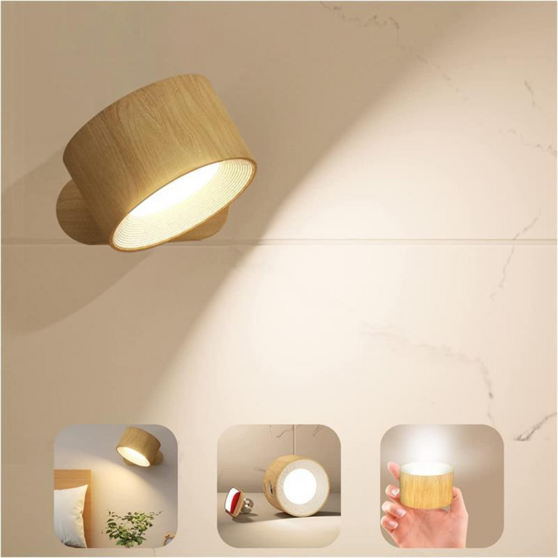 Draadloze 360° Oplaadbare LED Wandlamp