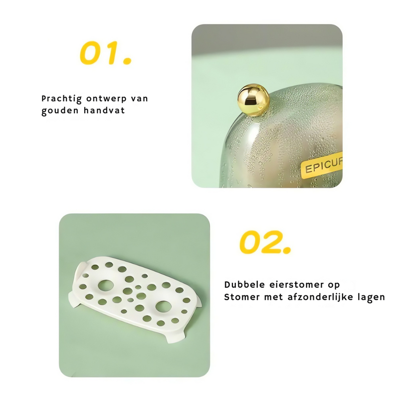 Elektrische Eierkoker - Snel & Mooi Ontbijt | Compact Design