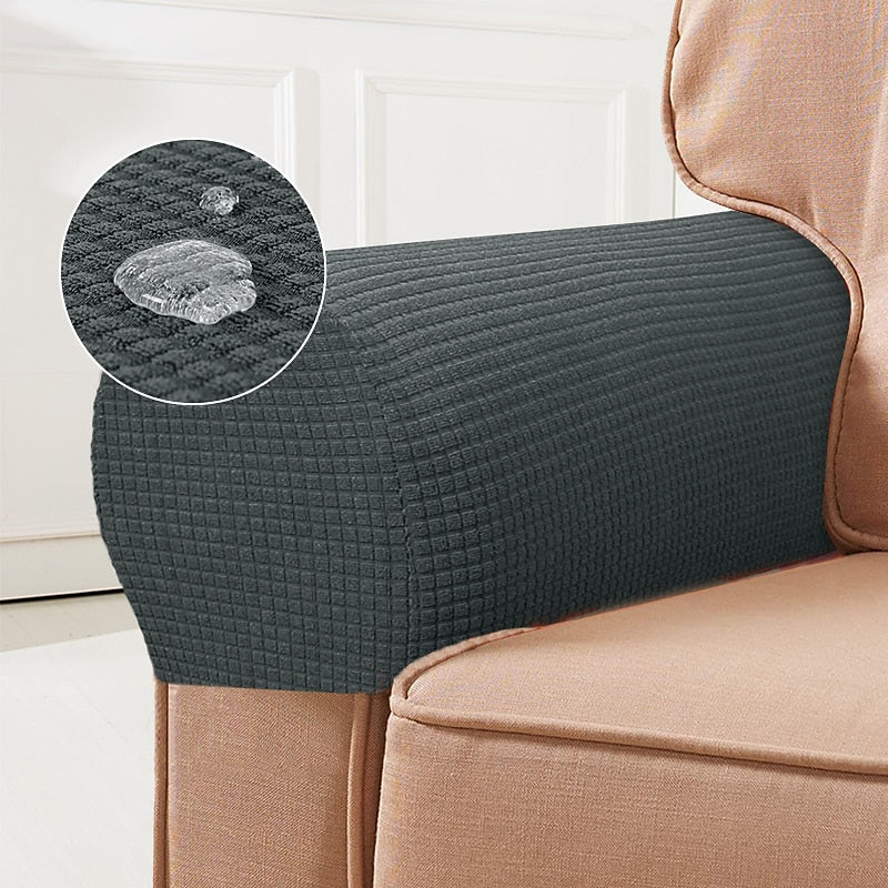 Stretch Armleuninghoezen – Spandex Hoezen voor Stoelen & Fauteuils, Set van 2, Bordeaux