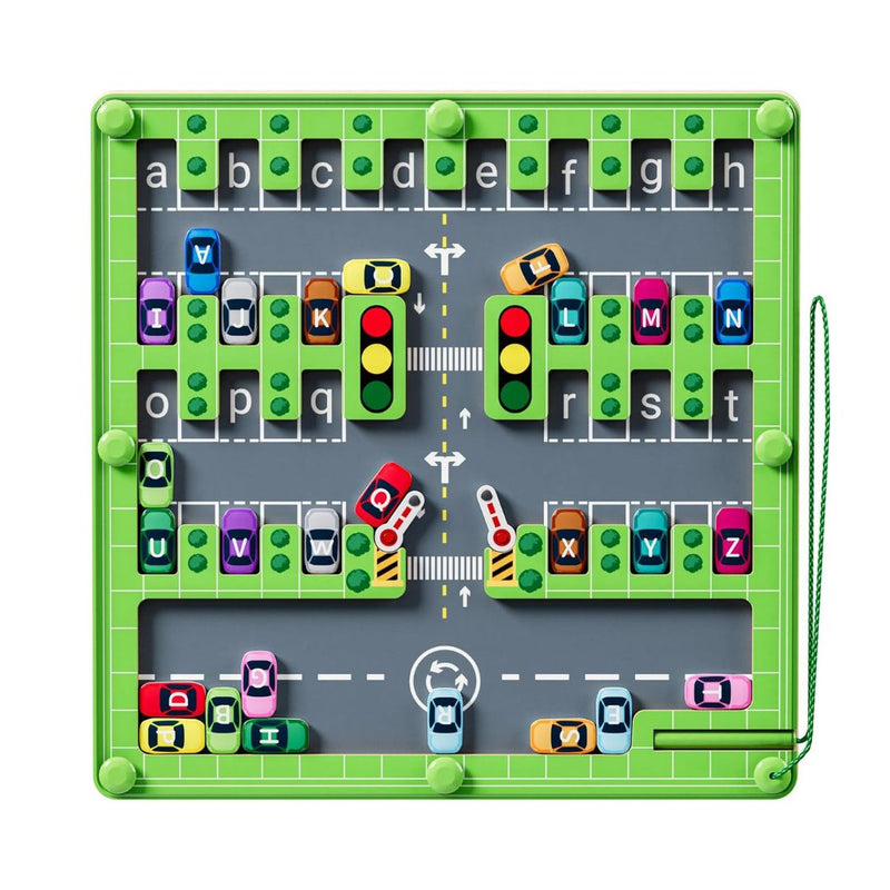 Peuter Parking Maze - Leer en Speel Met Letters