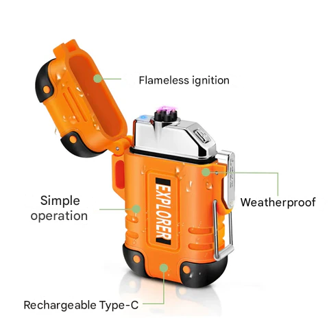 Waterdichte en windbestendige stormaansteker - SurvivalFlame