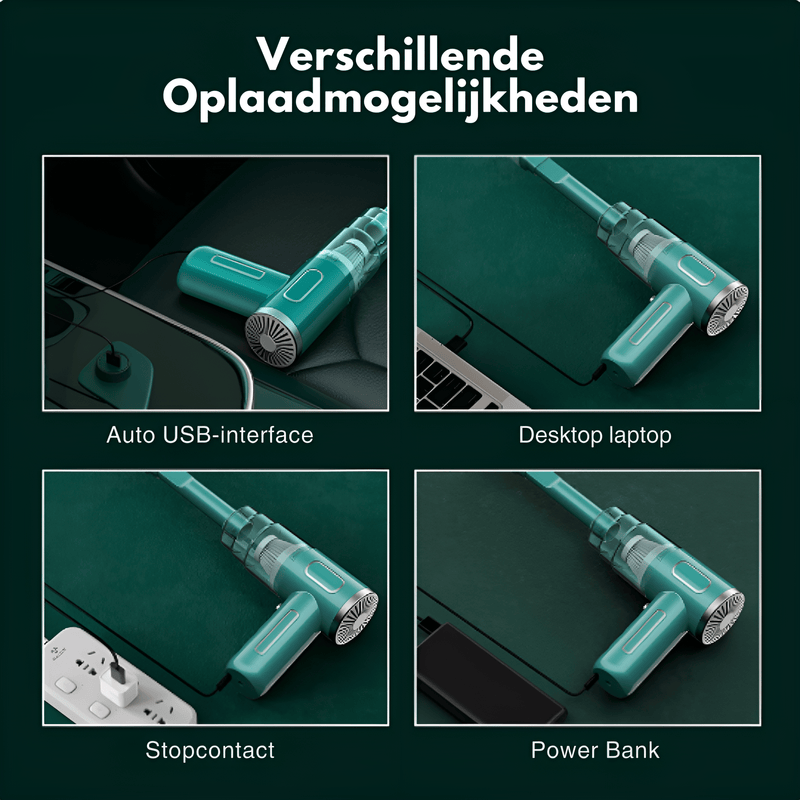 PowerCleaner - Draadloze Auto Stofzuiger
