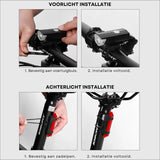 VoltBeam USB Fietslicht Set – Veiligheid en Gemak met Oplaadbare Batterijen