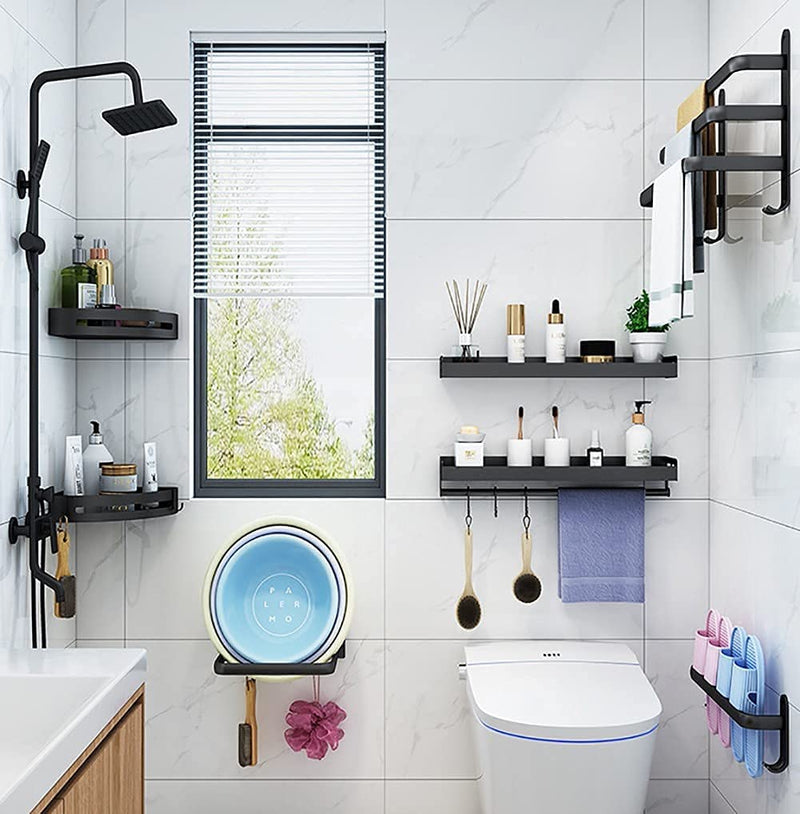 Badkamer Opbergplank - FlexRack Wandgemonteerd Handdoekhouder