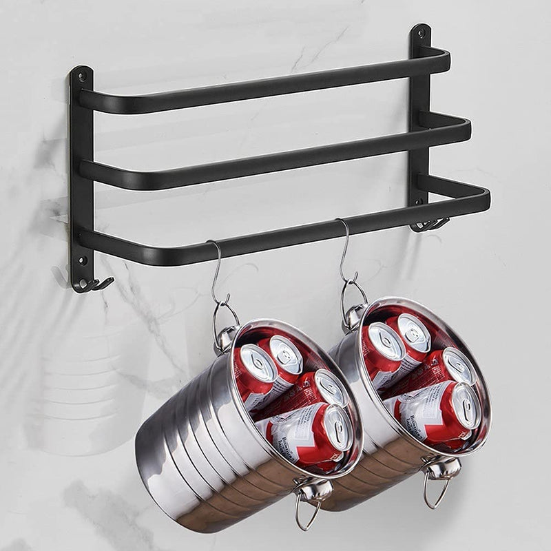 Badkamer Opbergplank - FlexRack Wandgemonteerd Handdoekhouder
