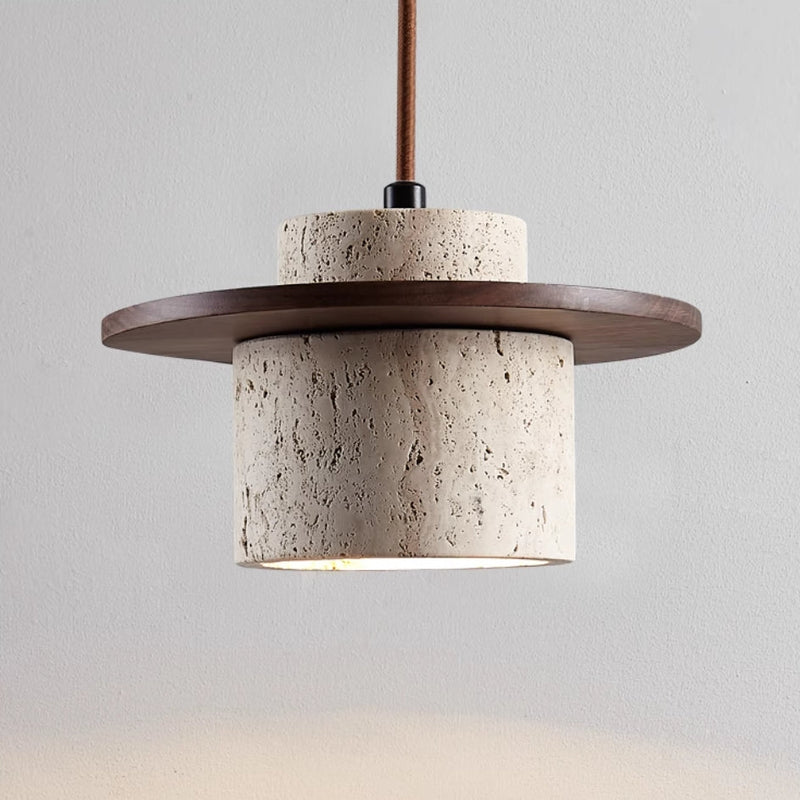 Travertin Hanglamp – Natuurlijke Steen Elegantie met Moderne Charme