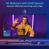 Kristalheldere 4K HD Webcam – Professionele Streaming Kwaliteit