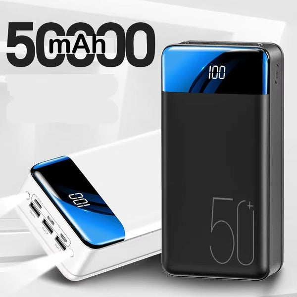 50.000mAh Power Bank - Snelle Oplading voor Telefoons & Tablets