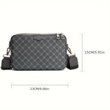 Heren Crossbody Tas | Streetstyle | Gecheckt Design | Zwart